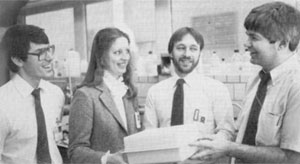 Picture from 1985 of Abbott scientists