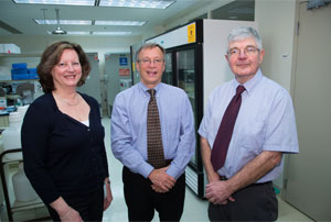 Picture of three of the scientists today